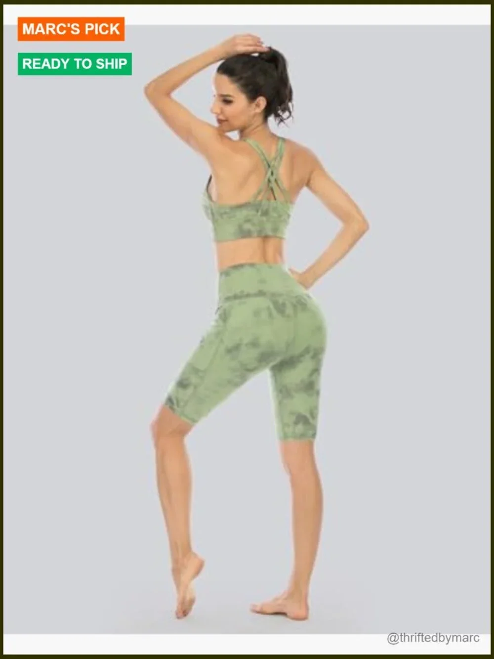 High Waisted Tummy Control Yoga Shorts with Pockets 4-Pack